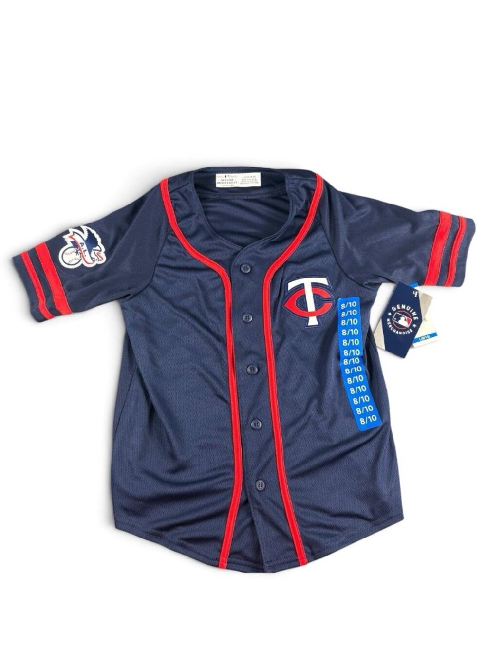 Minnesota Twins MLB Youth Large 8/10 Baseball Jersey Navy NWT